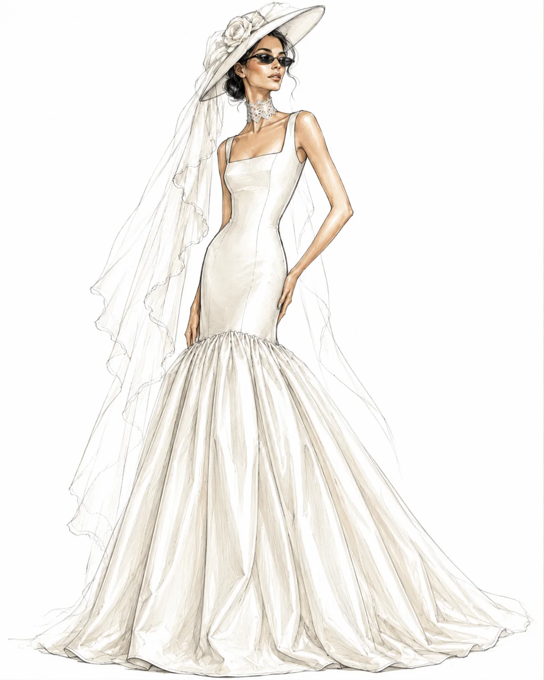 Original designer illustration for La Cavaliera